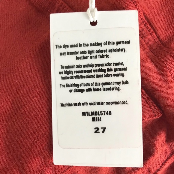 JOE'S JEANS ""The Charlie" Women's High Rise Skinny Ankle Denim in Henna Red 27 - Picture 5 of 6